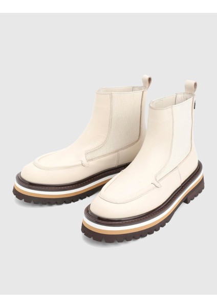 Jones Hakiki Deri Krem Kadın Bot fiyatları
