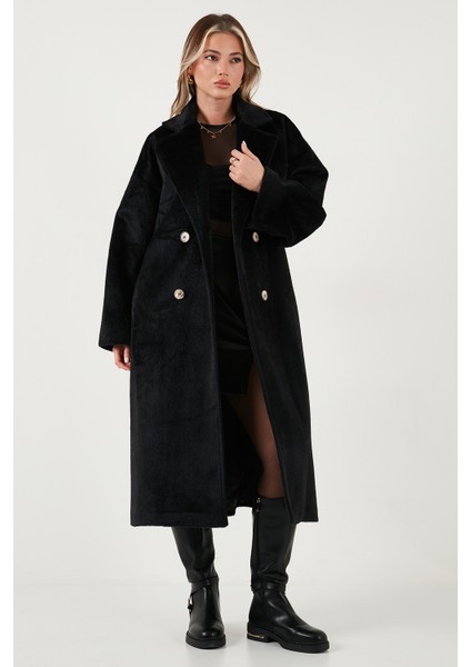 Oversize Kruvaze Yaka Yumuşak Dokulu Uzun Trençkot Bayan Trençkot 6839610 fiyatları