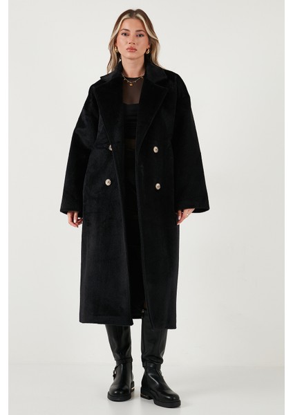 Oversize Kruvaze Yaka Yumuşak Dokulu Uzun Trençkot Bayan Trençkot 6839610 modelleri