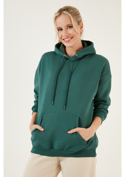 Regular Fit Pamuklu Kapüşonlu Yaka Şardonlu Kışlık 2'li Paket Sweat Bayan Sweat 5863854S2 fiyatları