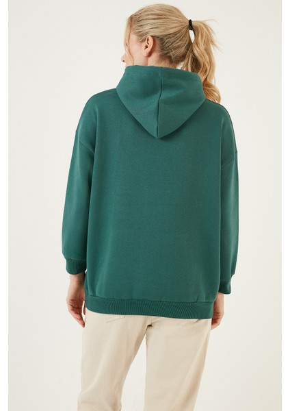 Regular Fit Pamuklu Kapüşonlu Yaka Şardonlu Kışlık 2'li Paket Sweat Bayan Sweat 5863854S2 fırsatları