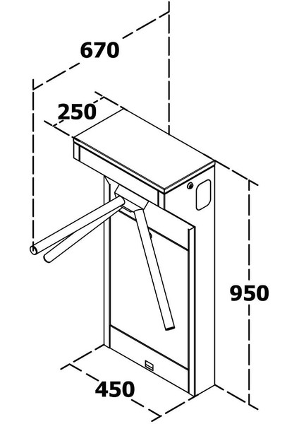 T345 Üç Kollu Elektromekanik Turnike fiyatları