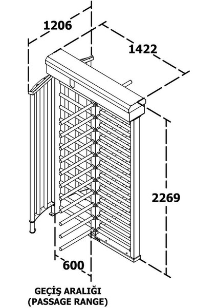 T2500D Single 4 Kollu Boy Turnike Tamamı Paslanmaz (220 Kg) fiyatları