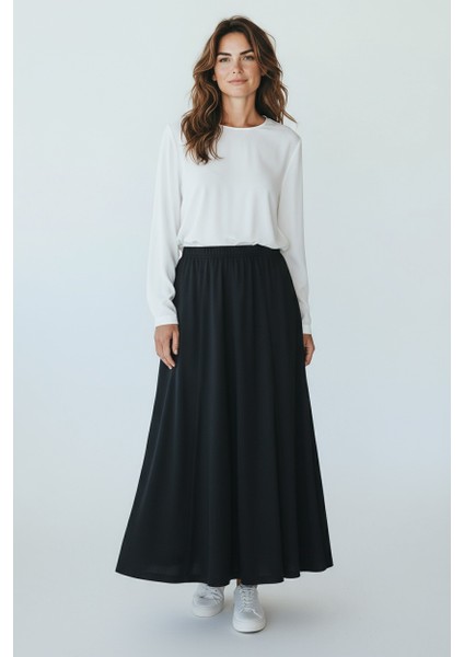 Kadın Beli Lastikli Kalın Kışlık Balık Etek modelleri