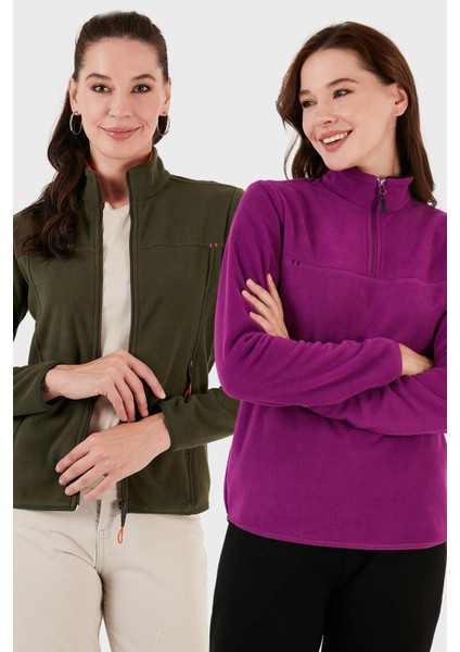 Slim Fit Yumuşak Dokulu Anti-Pilling Tüylenme Yapmayan 2'li Paket Polar Bayan Polar 590700200S2