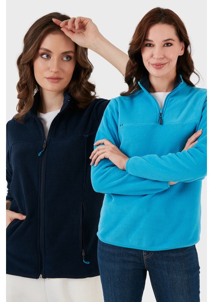 Slim Fit Yumuşak Dokulu Anti-Pilling Tüylenme Yapmayan 2'li Paket Polar Bayan Polar 590700200S2