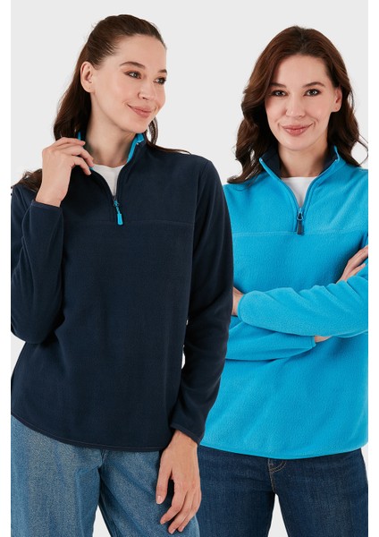 Slim Fit Yumuşak Dokulu Anti-Pilling Tüylenme Yapmayan 2'li Paket Polar Bayan Polar 5907000S2
