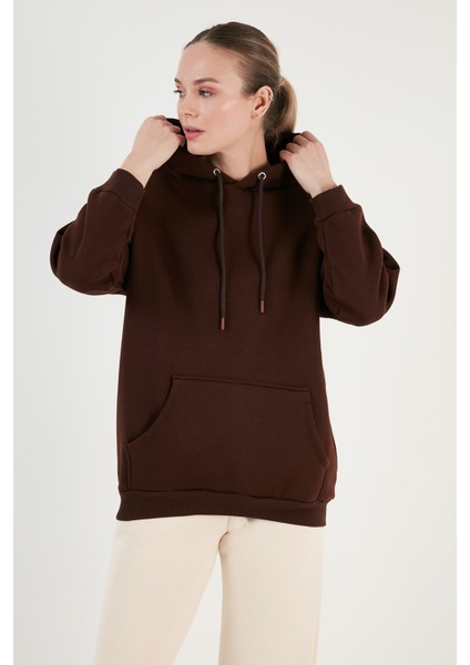 Regular Fit Pamuklu Kapüşonlu Yaka Şardonlu Kışlık 2'li Paket Sweat Bayan Sweat 5863854S2 modelleri