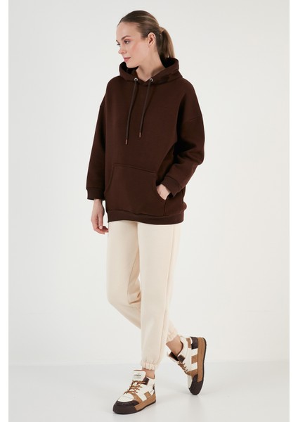 Regular Fit Pamuklu Kapüşonlu Yaka Şardonlu Kışlık 2'li Paket Sweat Bayan Sweat 5863854S2 fırsatları