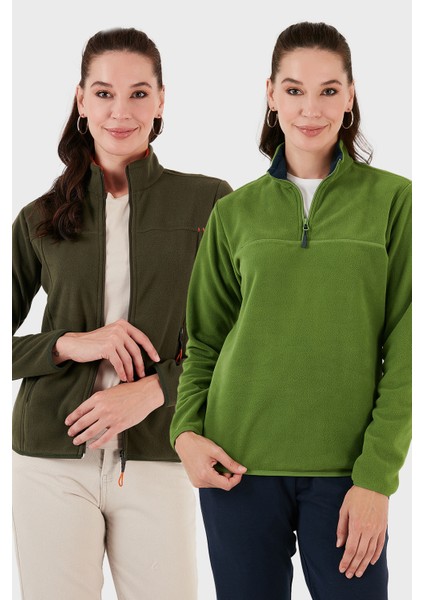 Slim Fit Yumuşak Dokulu Anti-Pilling Tüylenme Yapmayan 2'li Paket Polar Bayan Polar 590700200S2