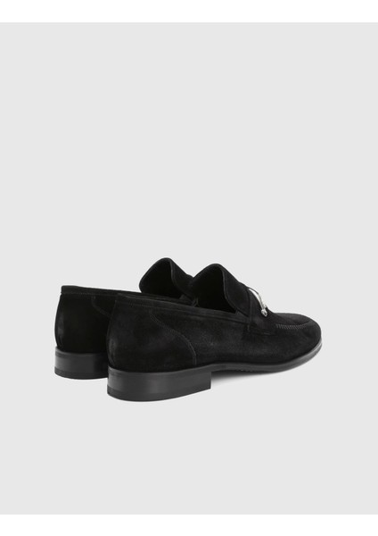 Mile Hakiki Süet Deri Siyah Erkek Klasik Ayakkabı fırsatları