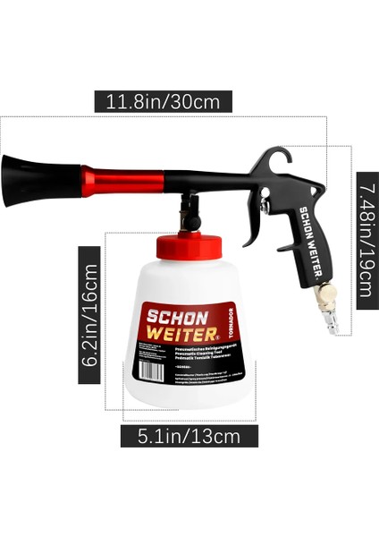 Islak Kuru Tornador Tabancası ∣ Yüksek Basınçlı Detay Temizliği ∣ Schön Weiter modelleri