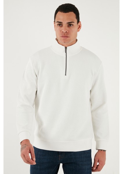 Pamuklu Regular Fit Yarım Fermuarlı Dik Yaka 2'li Paket Sweat Erkek Sweat 5905716S2 modelleri