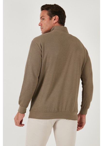 Pamuklu Regular Fit Yarım Fermuarlı Dik Yaka 2'li Paket Sweat Erkek Sweat 5905716S2 fırsatları