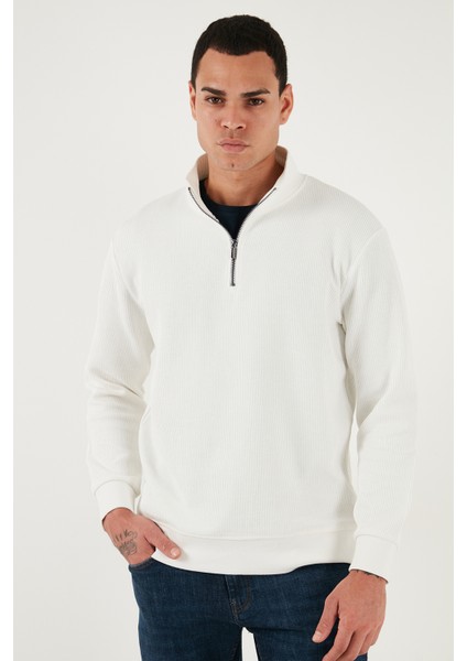 Pamuklu Regular Fit Yarım Fermuarlı Dik Yaka 2'li Paket Sweat Erkek Sweat 5905716S2 modelleri