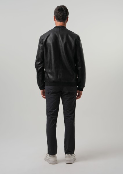 ISAAC ERKEK MONT Erkek Ribanalı Suni Deri Mont