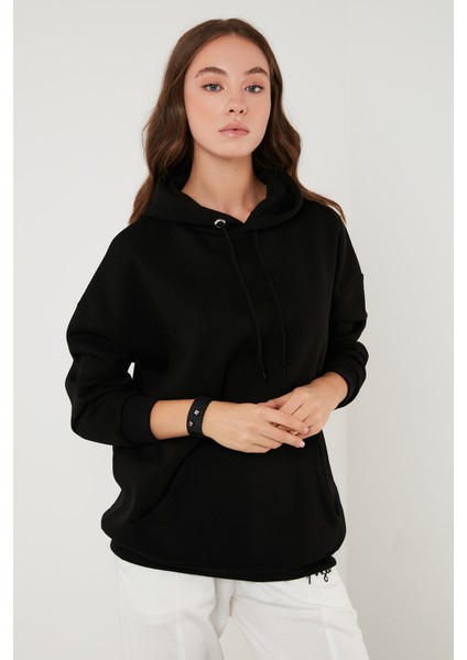 Regular Fit Pamuklu Kapüşonlu Yaka Şardonlu Kışlık 2'li Paket Sweat Bayan Sweat 5863854S2 fiyatları