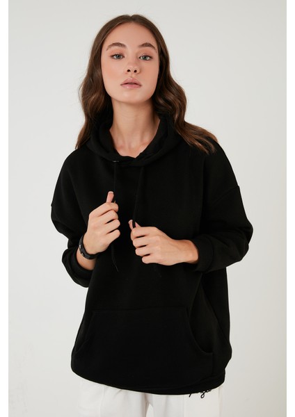 Regular Fit Pamuklu Kapüşonlu Yaka Şardonlu Kışlık 2'li Paket Sweat Bayan Sweat 5863854S2 fırsatları