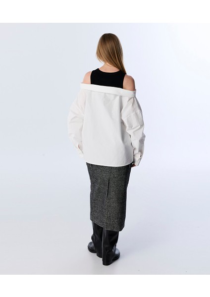 ÇİFT PARÇA GÖRÜNÜM POPLİN GÖMLEK TW6250025121018 fırsatları