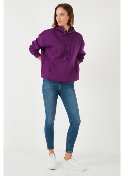 Regular Fit Pamuklu Kapüşonlu Yaka Şardonlu Kışlık 2'li Paket Sweat Bayan Sweat 5863854S2 fırsatları