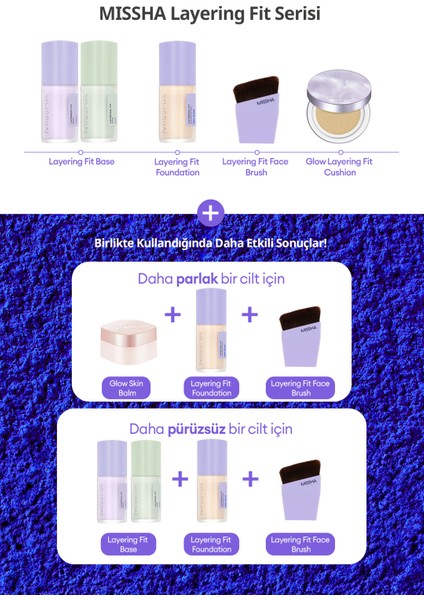 Yarı Parlak Bitişli Nemlendirici Fondöten Layering Fit Foundation Semi Glow (No.19 Ivory)
