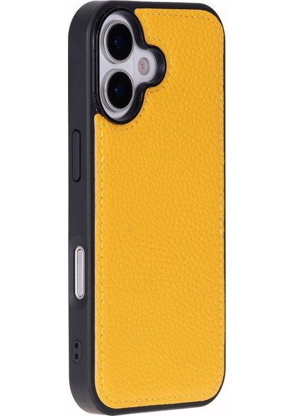 Apple iPhone 17 Için, Hakiki Deri, El Yapımı Cüzdanlı Kılıf, Magsafe ile Uyumlu, Iç Yüzeyi Kadife, Limon Sarı indirimleri