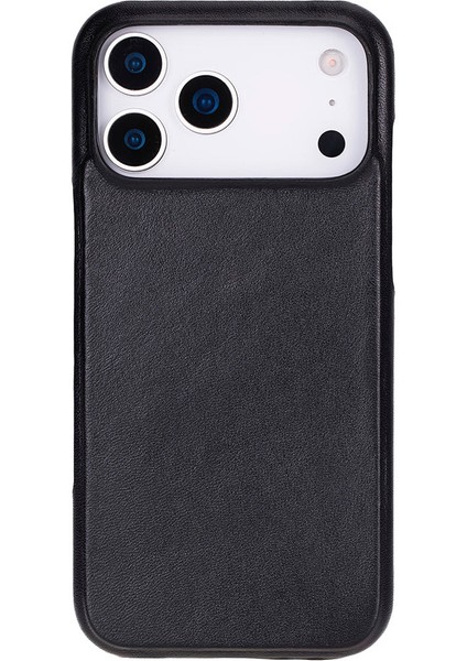 iPhone 17 Pro Max Siyah Deri Kılıf