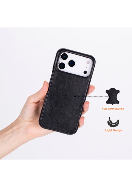 iPhone 17 Pro Max Siyah Deri Kılıf modelleri