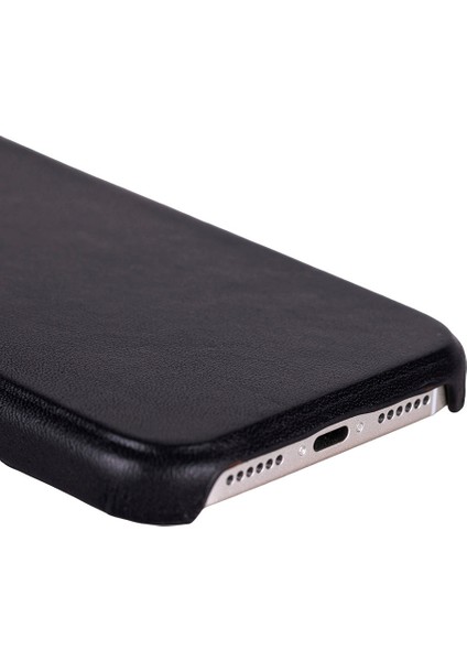iPhone 17 Pro Max Siyah Deri Kılıf