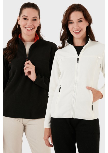 Slim Fit Yumuşak Dokulu Anti-Pilling Tüylenme Yapmayan 2'li Paket Polar Bayan Polar 590700200S2