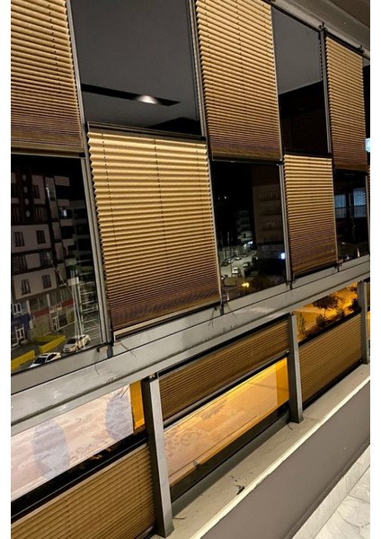 Kahve Rengi Katlanabilir Plise Perde, Cam Balkon Perdeleri, Ofis Perdeleri, Pvc Pencere Perdeleri fiyatları