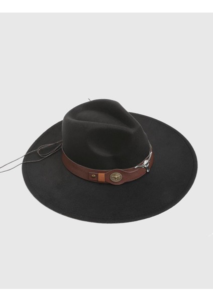 Bratok Kaşmir Siyah Unisex Kovboy Şapka fiyatları