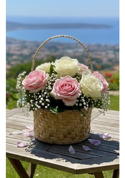 El Yapımı Askılı Hasır Çiçek Aranjmanı modelleri