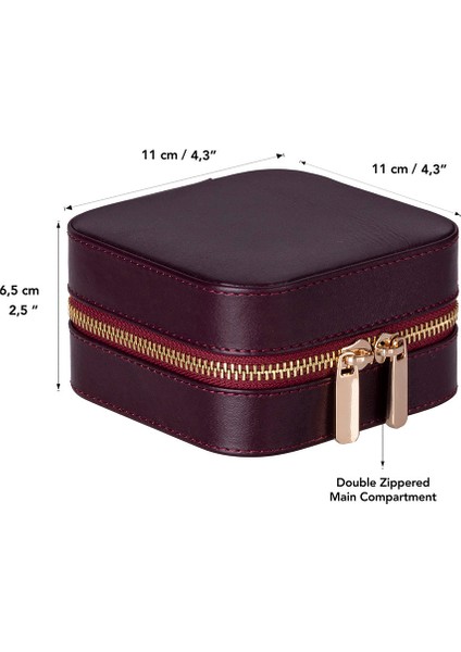 Kate Deri Mücevher Kutusu, Bordo Renk, Orta Boy fırsatları