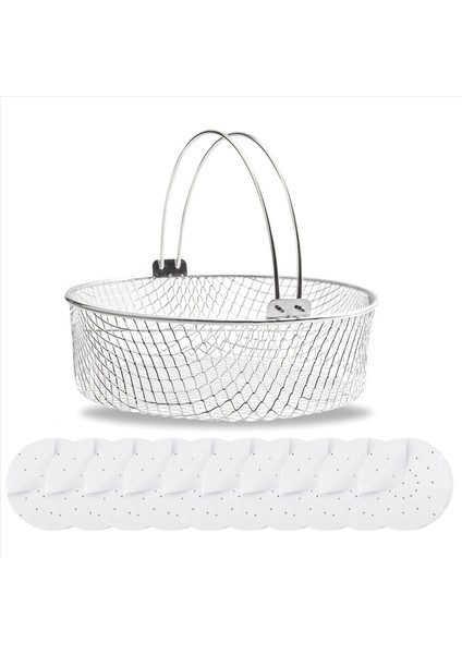 Foodi 6.5 Için Örgü Vapur Sepeti Için Hava Fritöz Sepeti, 8qt, Hava Fritöz Sepeti, Saplı Hava Fritöz Gevrek Sepeti (Yurt Dışından)