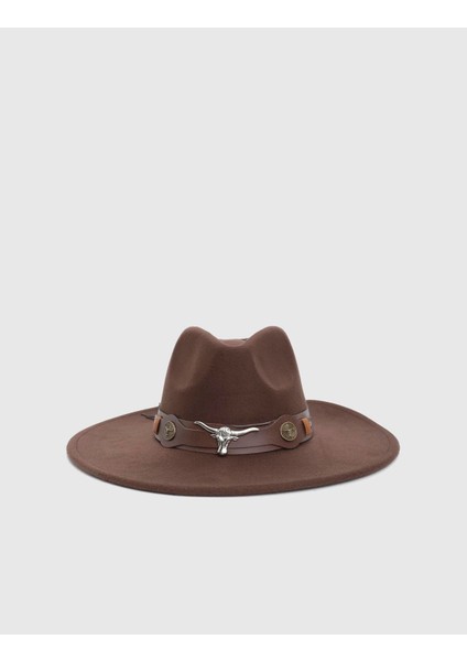 Bratok Kaşmir Kahverengi Unisex Kovboy Şapka modelleri
