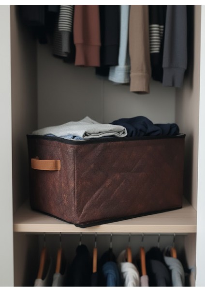 Raf Düzenleyici 25 cm - Deri Desenli | 1 Adet | Çelik Destekli, Katlanabilir Kıyafet Saklama Organizeri modelleri