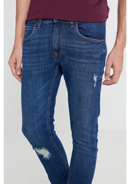 Pamuklu Slim Fit Normal Bel Dar Paça Jeans Erkek Kot Pantolon L71918 2xt fırsatları