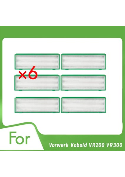 Vorwerk Kobold VR200 VR300 Elektrikli Süpürge Aksesuarları Için 6 Adet Filtre Yedek Parçalar Ultra Dayanıklı Aksesuarlar (Yurt Dışından)
