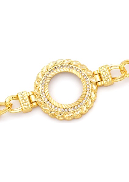 Altın Kaplama İmitasyon Desenli Figaro Model Çeyrek Çerçeve Bileklik BLK-1158 modelleri