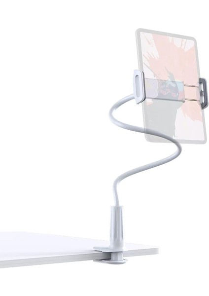 70 cm Akrobat Esnek Tablet ve Telefon Tutucu Beyaz
