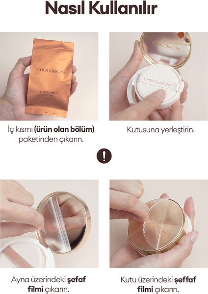 Yaşlanma Karşıtı Bakım Sunan Nemlendirici Krem Fondöten CHOGONGJIN Esence Pact (21C) SPF50+/PA++++