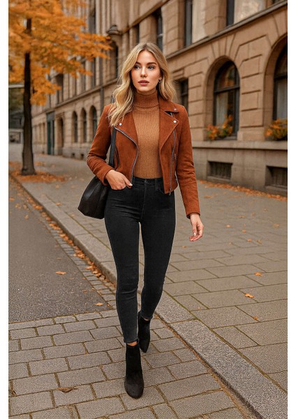 Kadın Yüksek Bel Skinny Fit Likralı Antrasit Jean Pantolon modelleri