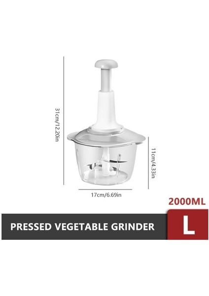 2000ML L Şekilde Gösterildiği Gibi Çok Fonksiyonlu Manuel Mutfak Robotu Mutfak Kıyma Makinesi Sebze Doğrayıcı Dilimleyici Döndürücü Meyveler Için Dicer Marul Yiyecek (Yurt Dışından)