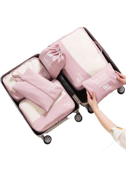Murıse 8 Parçalı Seyahat Organizer, Valiz Düzenleyici, Tatil ve Seyahat Için Bavul Organizer, Packing Cubes Seti Travel Organizer, Organizer Çanta - Bej (Yurt Dışından)