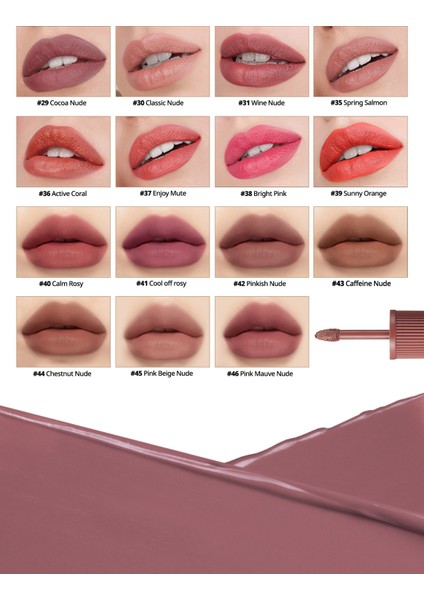 Yüksek Pigmentli, Kadife Görünümlü, Gün Boyu Kalıcı Tint PERIPERA Ink Velvet (#42 Pinkish Nude)