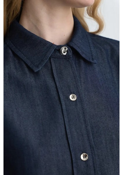 Tencel Denim Gömlek - Lacivert indirimleri
