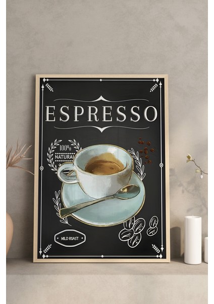 ☕ Kahve Lezzetleri – Espresso, Mocha ve Cappuccino Çerçeveli Tablo Seti (3'lü) CRV1021 23 x 32 modelleri