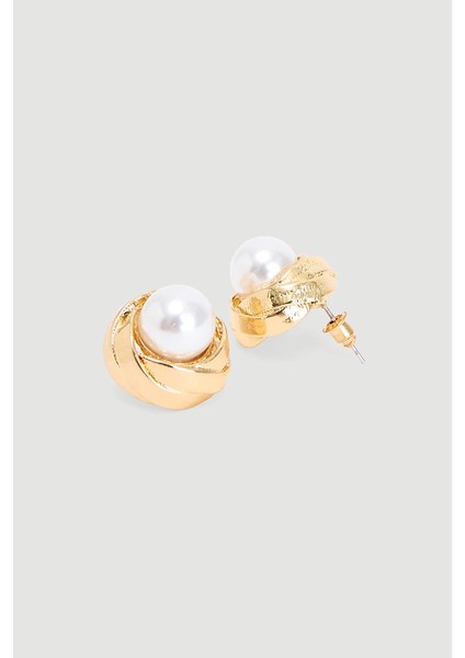 Gold Kaplamalı Inci Küpe - Gold fiyatları