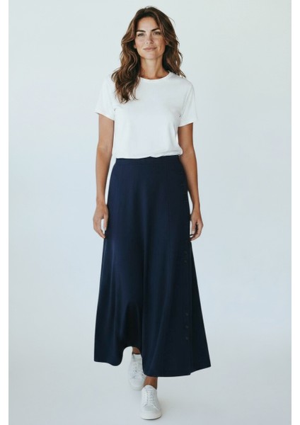 Kadın Beli Lastikli Yanlardan Divet Detaylı Kalın Kışlık Etek fırsatları